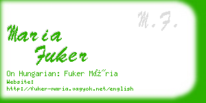 maria fuker business card